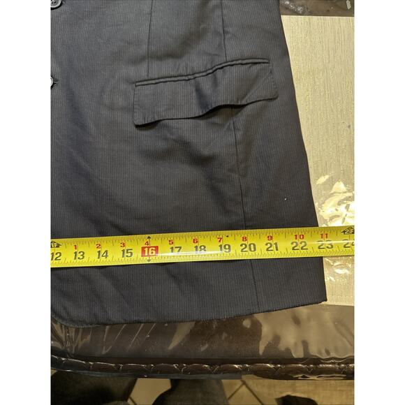 Ermenegildo Zegna 44R Blazer Sport Coat Black Pinstripe Wool Men 2 Button Italy - Picture 9 of 16